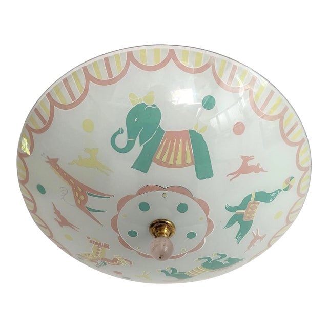 1950s Circus Animals Ceiling Light For Sale