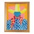 Tatiana Duperault Cowboy Original Oil Painting, Signed, Modern Western Portrait in Teak Wood Frame For Sale