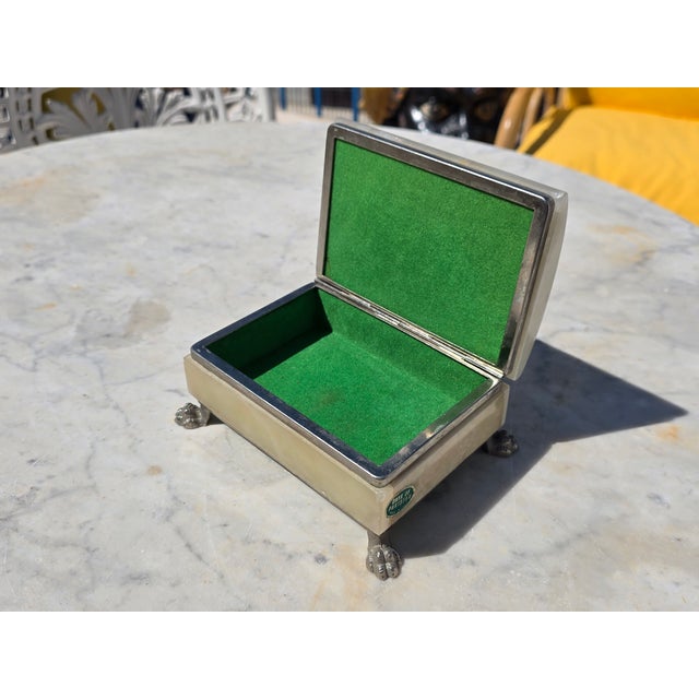 1950s Italian Green Alabaster Domed Jewellery Box, 1950s For Sale - Image 5 of 8