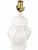 Vintage White Faux Bamboo Ceramic Table Lamp With Heath & Company Pleated Shade For Sale In Miami - Image 6 of 8