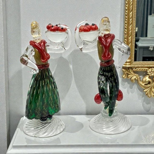 Murano Seguso Vetri D’Arte Male Female Peasant Couple Italian Art Glass 1960s (Pls Read-Repair) For Sale - Image 18 of 18