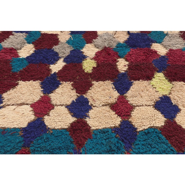 Late 20th Century Vintage Azilal Moroccan Rug, 04'05 X 05'02 For Sale - Image 5 of 10