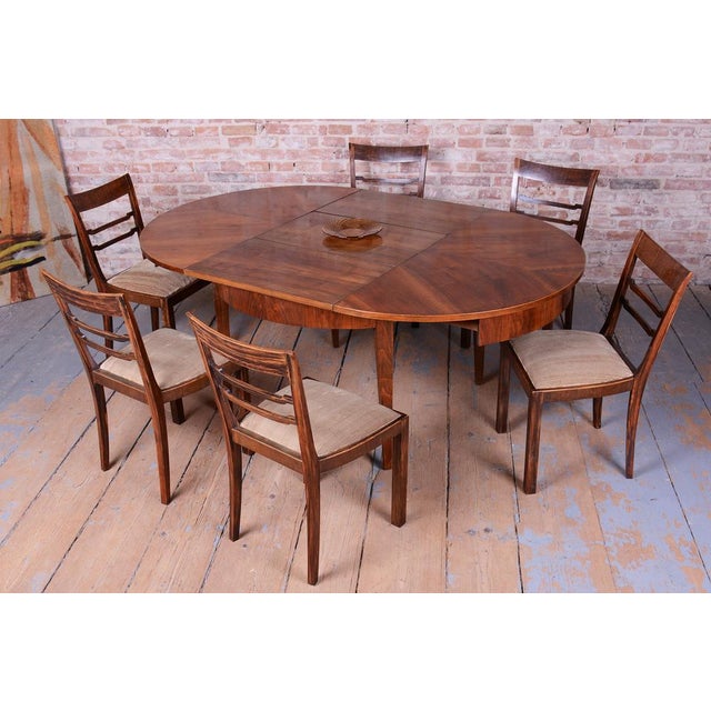 Art Deco Extendable Dining Table in Walnut, Czech, 1920s For Sale - Image 18 of 18