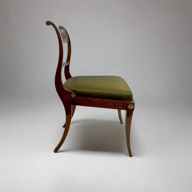 Wood Fine Pair of Neoclassical Side Chairs, 1st Half 19th Century For Sale - Image 7 of 10