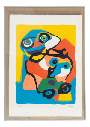 Karel Appel, Serigraph Mother and Child Numbered 34/100, 1972, Paper