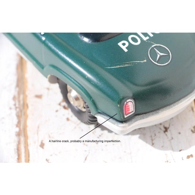 1960s Police Mercedes-Benz 300 Sl Friction Convertible Toy, Made in Western Germany For Sale - Image 10 of 13
