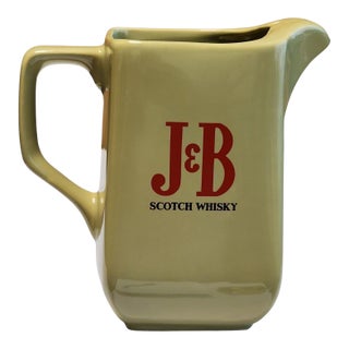 Vintage English J & B Scotch Whisky Pub Water Pitcher For Sale