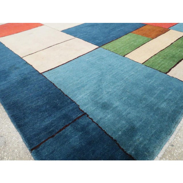 Galerie Shabab Collection Mid-20th Century Persian Mahal Art Deco Rug Inspired by Edward McKnight Kauffer For Sale - Image 9 of 10