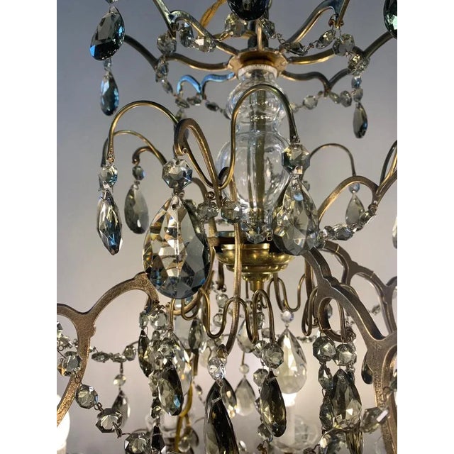 Vintage Ottone Drops Chandelier and Murano Cups, 1980s For Sale - Image 4 of 10
