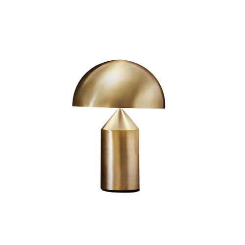 Vico Magistretti Large Small Atollo Gold Table Lamps by Magistretti for Oluce, Set of 3 For Sale - Image 4 of 11