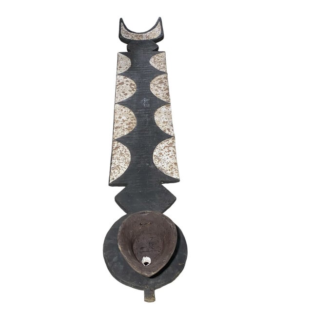 Vintage Large African Bobo Bwa Wooden Plank Mask Burkina Faso 79" H For Sale In New York - Image 6 of 8