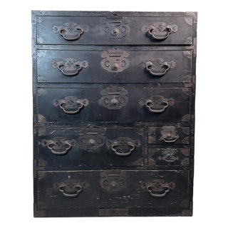 Large Japanese Antique Tansu Chest of Drawers, 1900s For Sale