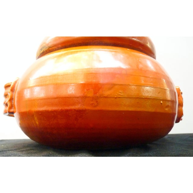 A masterful example of post-war French ceramic art, this 10.5" wide terracotta soup tureen is a signed original by the...