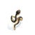 Ruby Red Bochic "Orient" Vintage Black Diamond & Ruby Serpent Ring In 18K Gold & Silver For Sale - Image 8 of 18