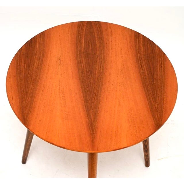 Wood Vintage Figured Walnut Side Table, 1950s For Sale - Image 7 of 9