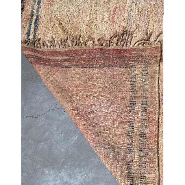 Blush Pink Berber Vintage Rug - 10.5 X 6.1 Ft For Sale - Image 4 of 6