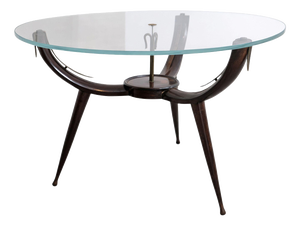 Fontana Arte Style Coffee Table in Brass and Glass, 1950s
