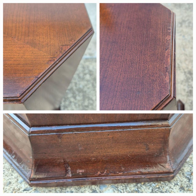 Late 20th Century Ethan Allen Art Deco Regency Mahogany Pedestals Side Tables Plant Stands, a Pair For Sale In Washington DC - Image 6 of 12