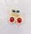 Bochic "Capri" Vintage Candy Natural Ruby and Sapphire Drop Earrings 18K, Silver For Sale - Image 10 of 18