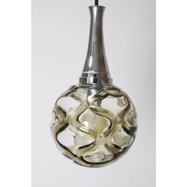 Gold Murano Glass Pendant Lamp from Doria Leuchten, Germany, 1960s For Sale - Image 8 of 18