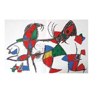 Joan Miro Original Lithograph V2-10d Mourlot 1975 For Sale