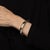 1970s 70s Ilias Lalaounis Bangle Bracelet Sapphire Sterling Silver 18k Gold Signed For Sale - Image 5 of 5