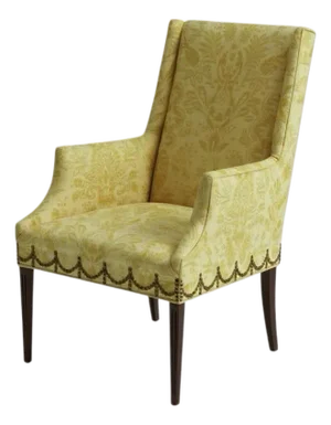Late 20th-C. English Chippendale Style Custom Wingback Chair