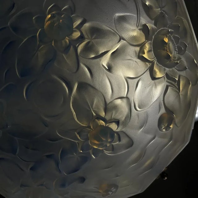 Art Deco Ceiling Lamp in Opaline Glass, 1920s-1930s For Sale - Image 10 of 11