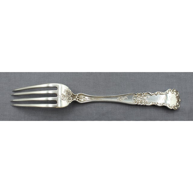 Traditional Set of Six Sterling Silver Luncheon Forks by Gorham For Sale - Image 3 of 6