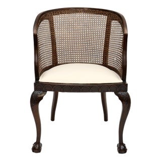 Antique Edwardian Caned Armchair, 1900s For Sale