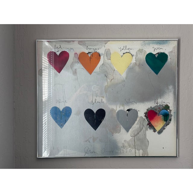 1970s 1970s Eight Hearts by Jim Dine For Sale - Image 5 of 10