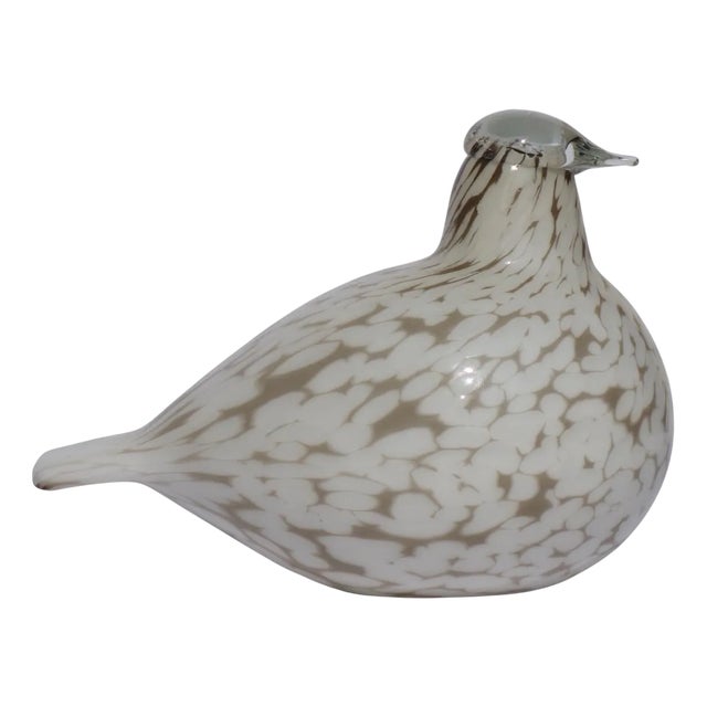 Iittala Glass Bird Willow Grouse by Oiva Toikka, 1980s For Sale