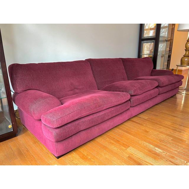 Mid-Century Modern 1970s Roche Bobois Vintage Mid-Century Modern Extra Long 3 Seat Sofa For Sale - Image 3 of 6