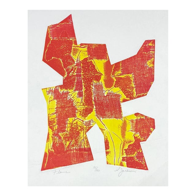 1970s Jackson the Flame Collograph For Sale