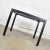 Vintage Modern Blackened Oak Square Parsons Style Side Table With Glass Top For Sale - Image 6 of 13