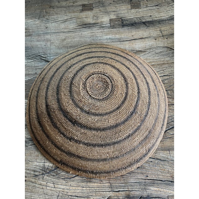 Native American Antique Large in the Style of Native American Apache Basket Bowl For Sale - Image 3 of 9