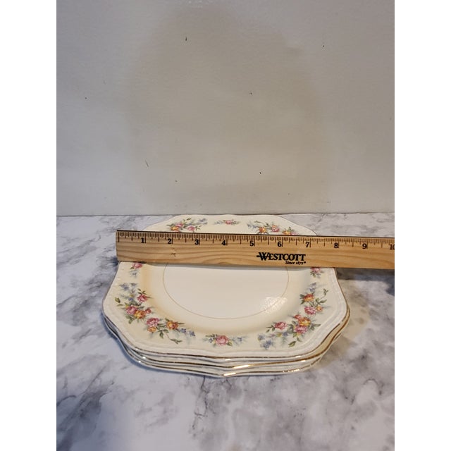 Vintage Homer Laughlin Square Salad Plates "Countess" - Set of 4 For Sale - Image 9 of 10