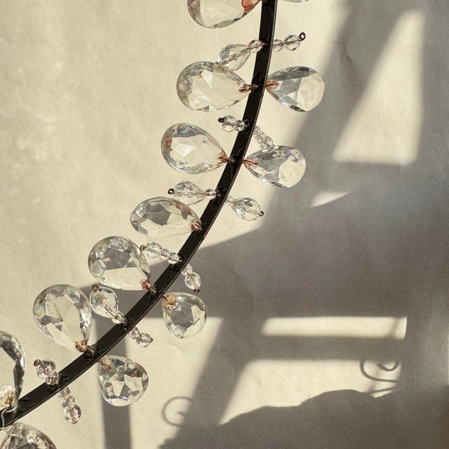 Mid-Century Modern 1950s Mid-Century Swedish Crystal Pendant Light For Sale - Image 3 of 11