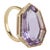 18kt Yellow Gold Byzantine Ring with Amethyst For Sale
