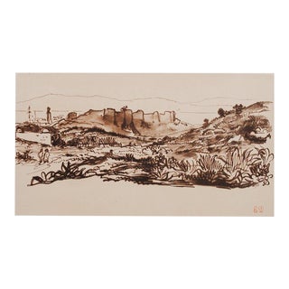 1959 After Delacroix "The Walls of Tangier", Vintage Hungarian Monochrome Print For Sale