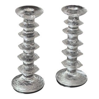 Pair of Festivo Candleholders by Timo Sarpaneva for Littala For Sale