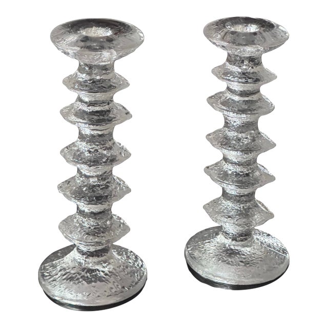Pair of Festivo Candleholders by Timo Sarpaneva for Littala For Sale