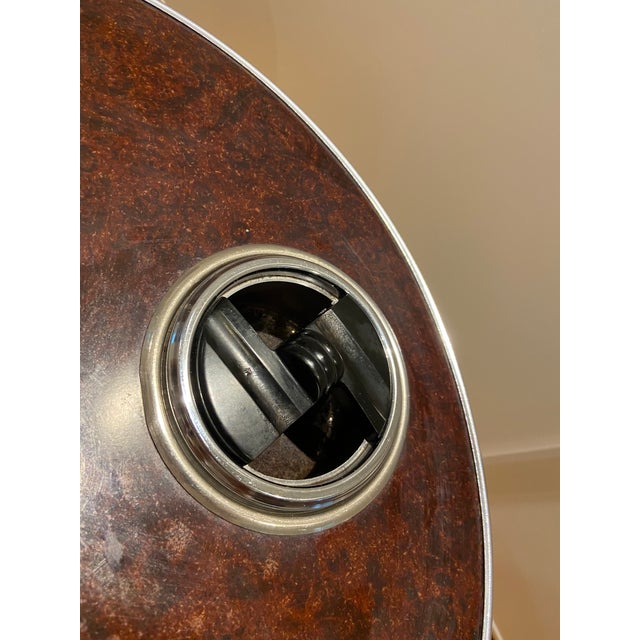 Brown Art Deco Smoking Stand With Removable Ashtray For Sale - Image 8 of 12