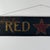 American Early 20th Century Antique Large "The Red ★ Laundry" Horizontal Wood Sign With Gold Whimsical Lettering & Red Star For Sale - Image 3 of 17