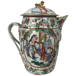 Early 19th Century Chinese Export Famille Rose Porcelain Cider Jug