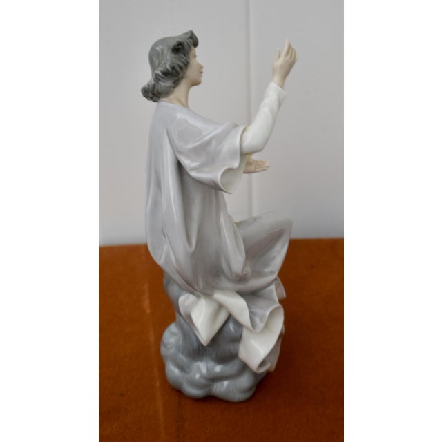 Traditional Lladro Porcelain Angel Figurine Retired 1976 Vintage Spain For Sale - Image 3 of 13