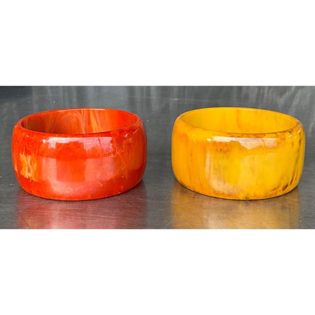 Vintage Boho Bakelite Bangles - Set of 2 For Sale - Image 9 of 12
