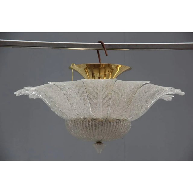 Murano Glass Florwer Chandelier, 1970s For Sale - Image 3 of 11