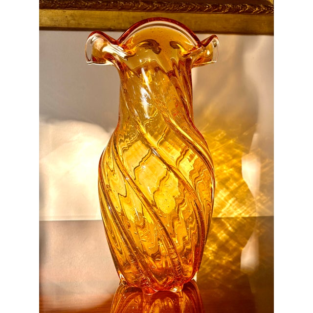 Amber Glass Vase from Legras & Cie, 1890s For Sale - Image 15 of 15