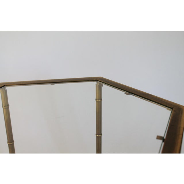 Mid 20th Century Mastercraft Hexagon Bamboo-Style Side Table For Sale - Image 5 of 12